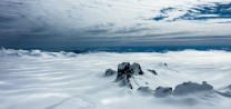 View from the summit of Cerro Largo II. Northern Ice Cap, Patagonia.