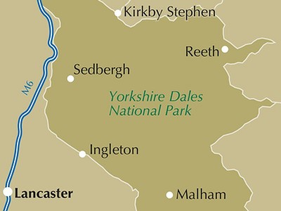 Yorkshire Dales map  © Cicerone