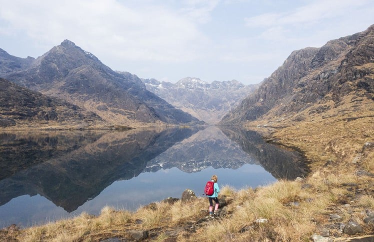 The amazing Dubhs Ridge and its mirror image in Loch Coruisk  © Dan Bailey - UKHillwalking.com