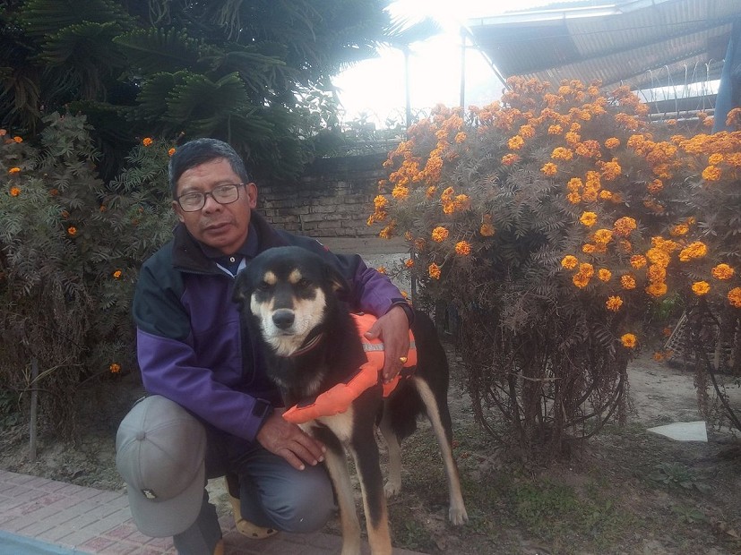 Baru with her new owner, Kaji.   © Kaji Sherpa
