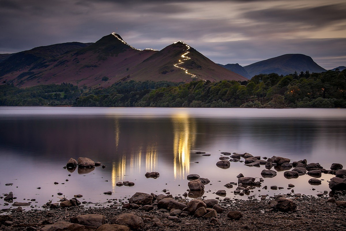 Cat Bells reflected in Derwent Water  © Tom McNally