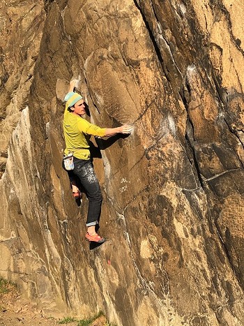 More Voltage on the vertical, this time at Salisbury Crags in Edinburgh  © Penny Orr