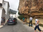 Callum climbing Entrada gratis. Most roadside crag I have ever seen