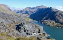 Looking up Llanberis Pass from Dinorwig slate quarry