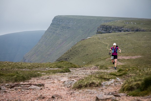 Lisa Watson on the Black Mountain on the final day of the 2019 Berghaus Dragon's Back Race - Copyright No Limits Photography  © No Limits Photography