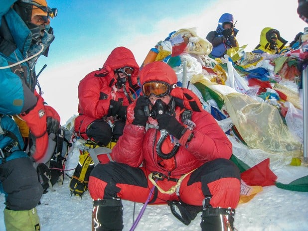 Alan Arnette on the summit of Everest in 2011.  © Alan Arnette