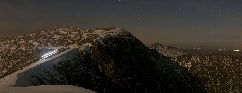 Coleridge also walked over Helvellyn at night, but without the benefit of an LED headtorch  © Ronald Turnbull