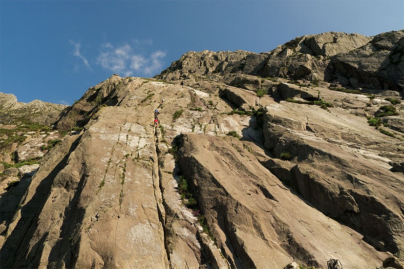 Climbers on Ordinary Route, presumably not wearing dubiously acquired hobnails   © Mark Glaister