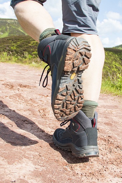 Shock-absorbing sole for hard-packed trails  © Dan Bailey
