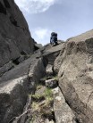 The arete on Slab Direct, Coire a'Ghrunnda