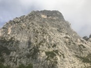Est face of Monte Baffelan - The Carlesso-Sandri route takes an unlikely classic line on the right side of the wall