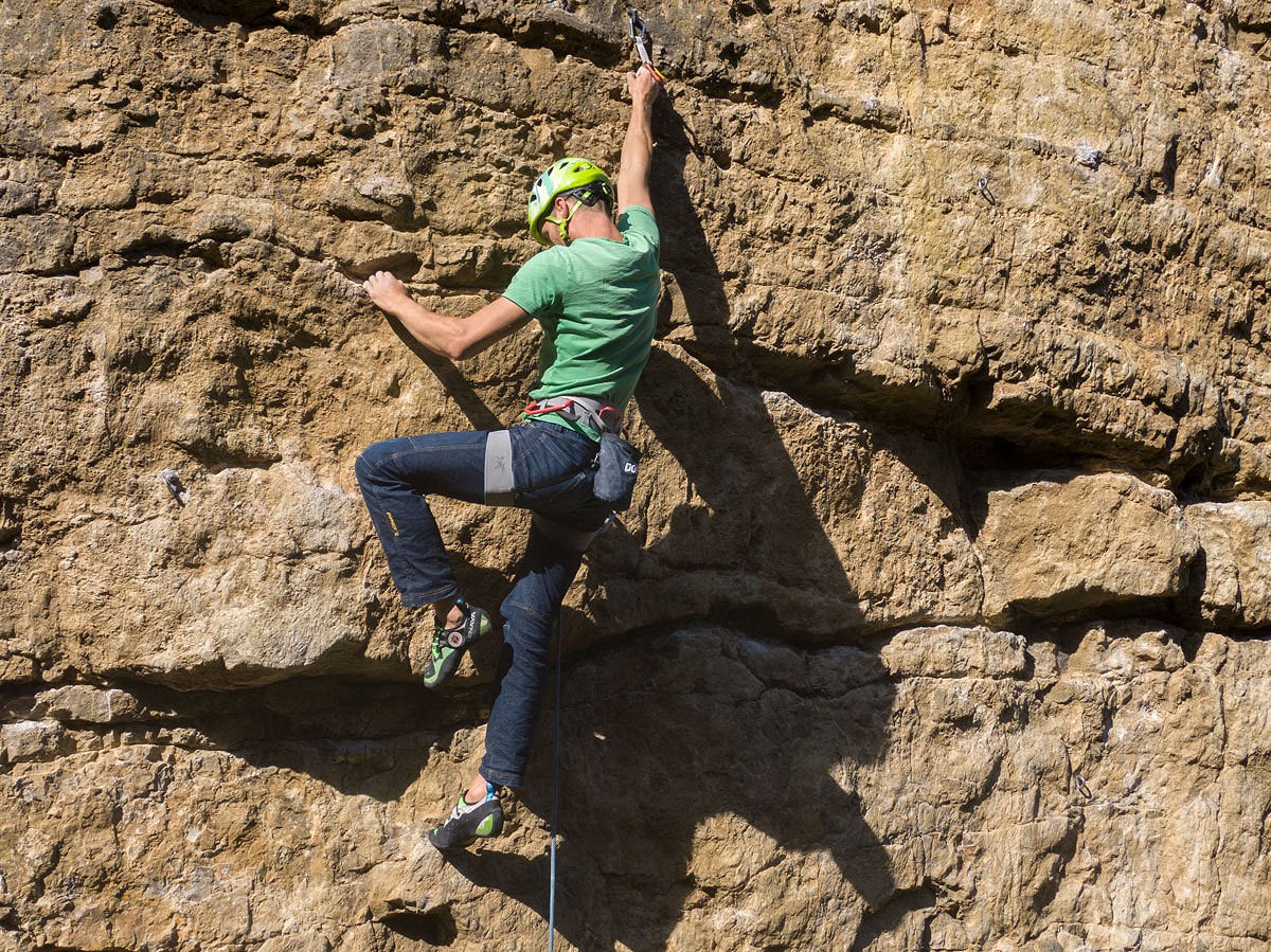 A bit too flexible to provide enough support for route climbing... but they do fit well as part of a green outfit  © UKC Gear