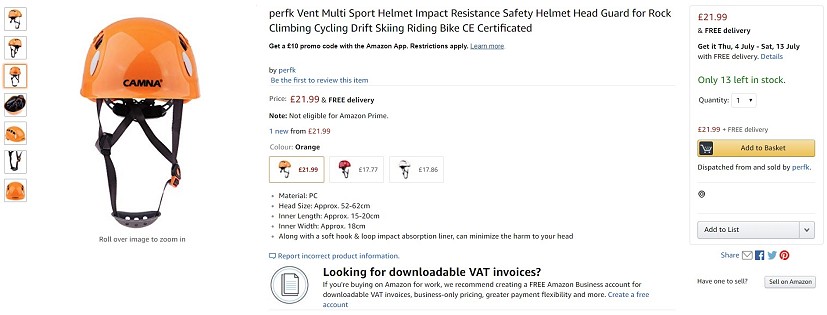 Perfk Vent Multi Sport Helmet  © Amazon
