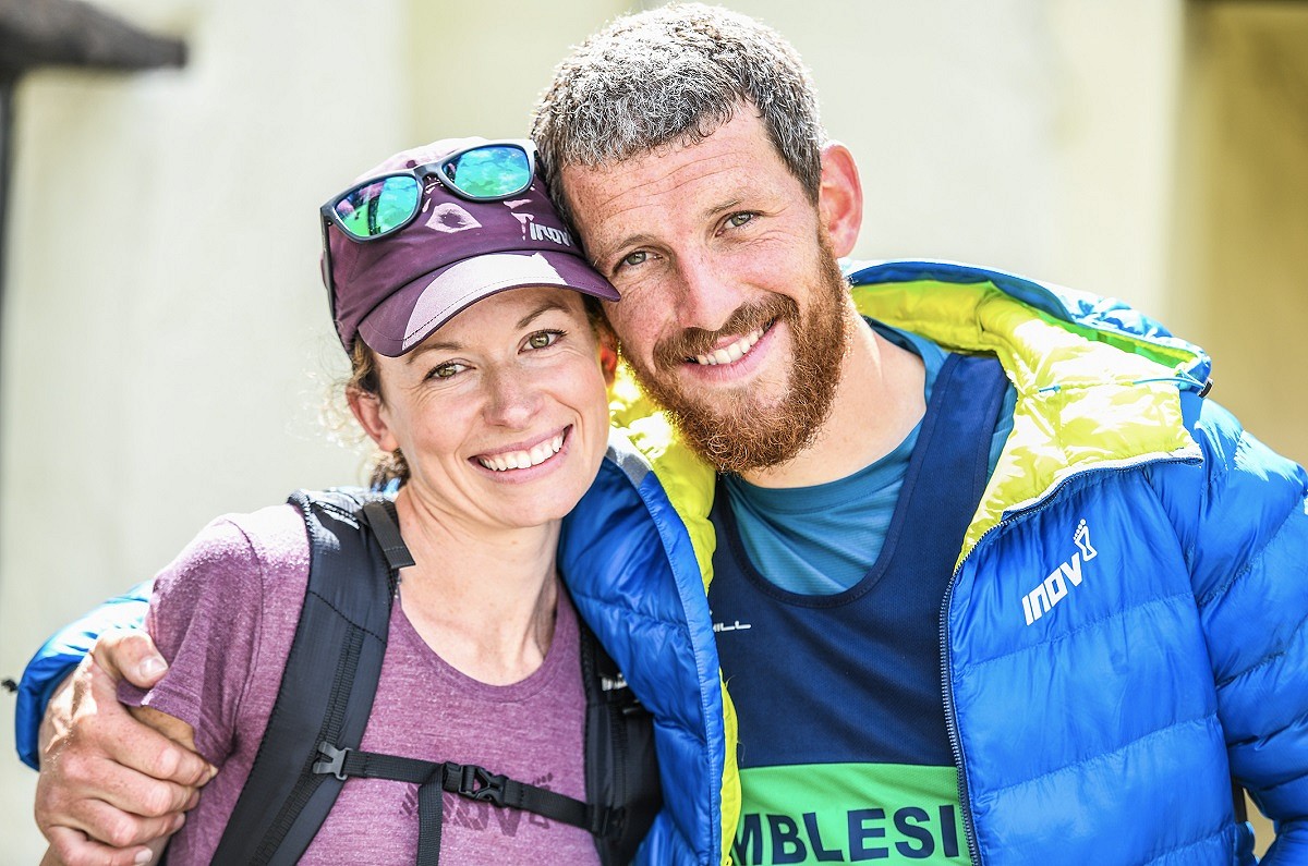 Paul Tierney & his partner Sarah McCormack, who supported Paul throughout the whole 6 days and ran sections with him too  © Stephen Wilson www.granddayoutphotography.co.uk
