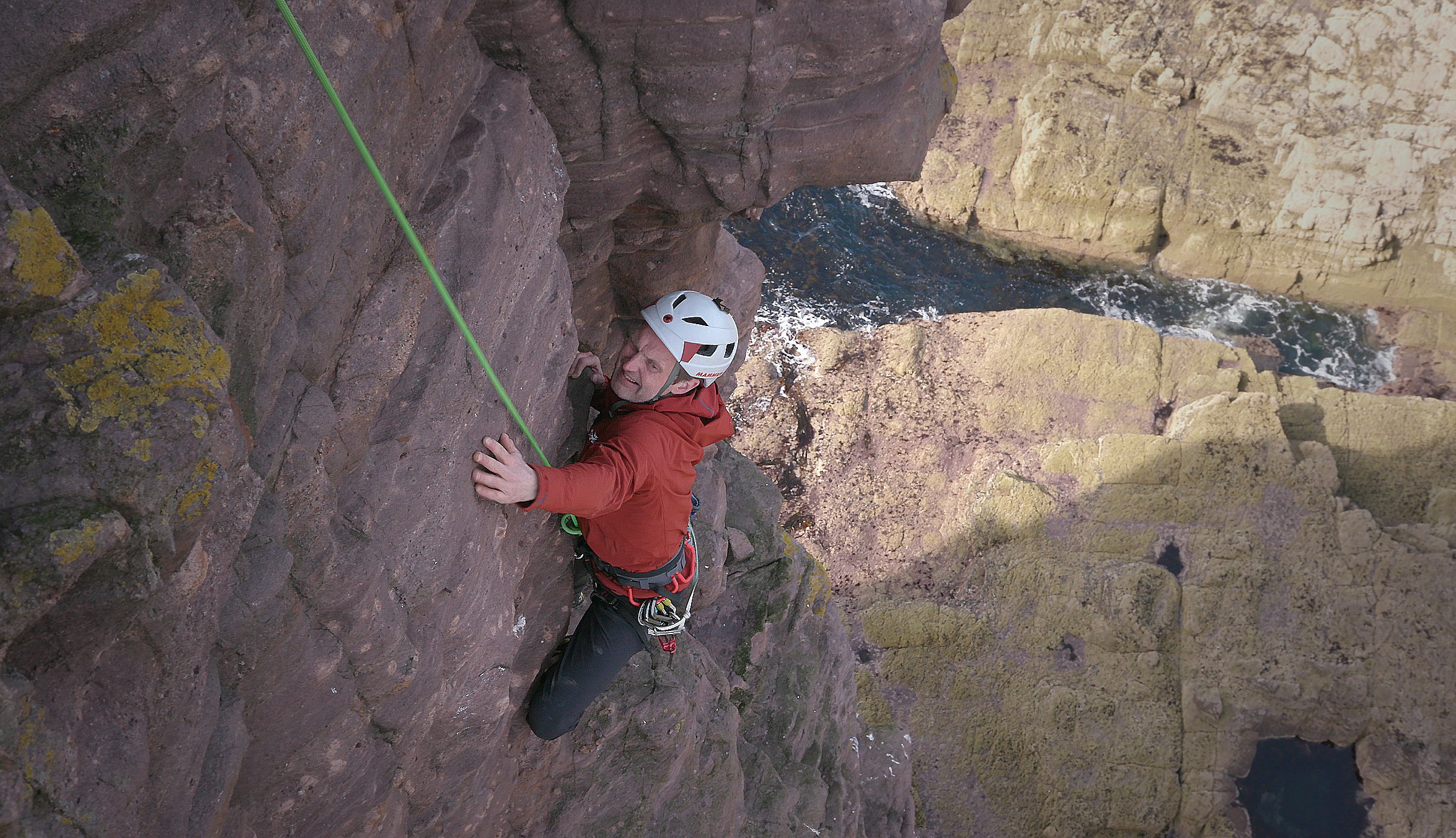 Széll on the second pitch of Am Buachaille.  © Keith Partridge