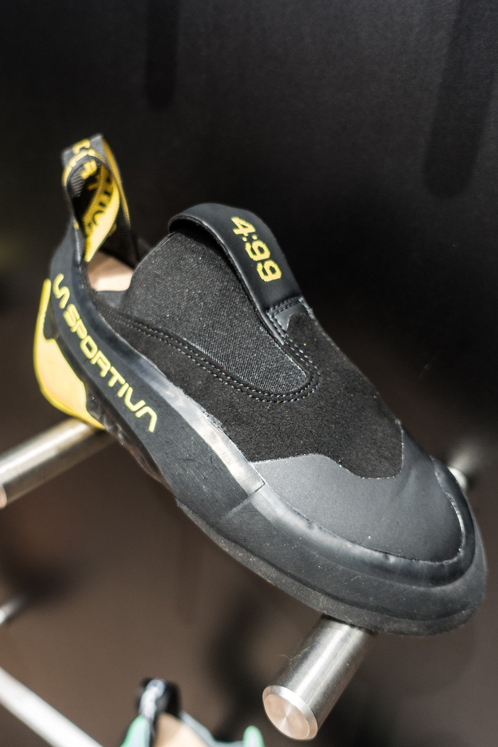 The La Sportiva 4.99 - a speed climbing shoe  © UKC