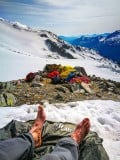 Too hot to bivvy in the Alps last week