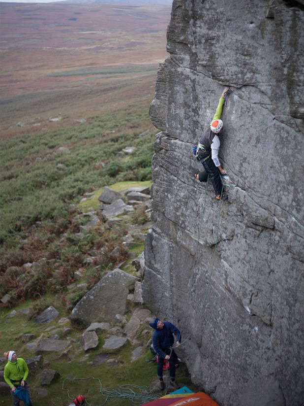 UKC's very own Theo Moore trying hard on Big Ron's Crypt Trip  © Rob Greenwood - UKC