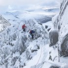 Buckers and Kelly on Bristly Ridge in good winter conditions