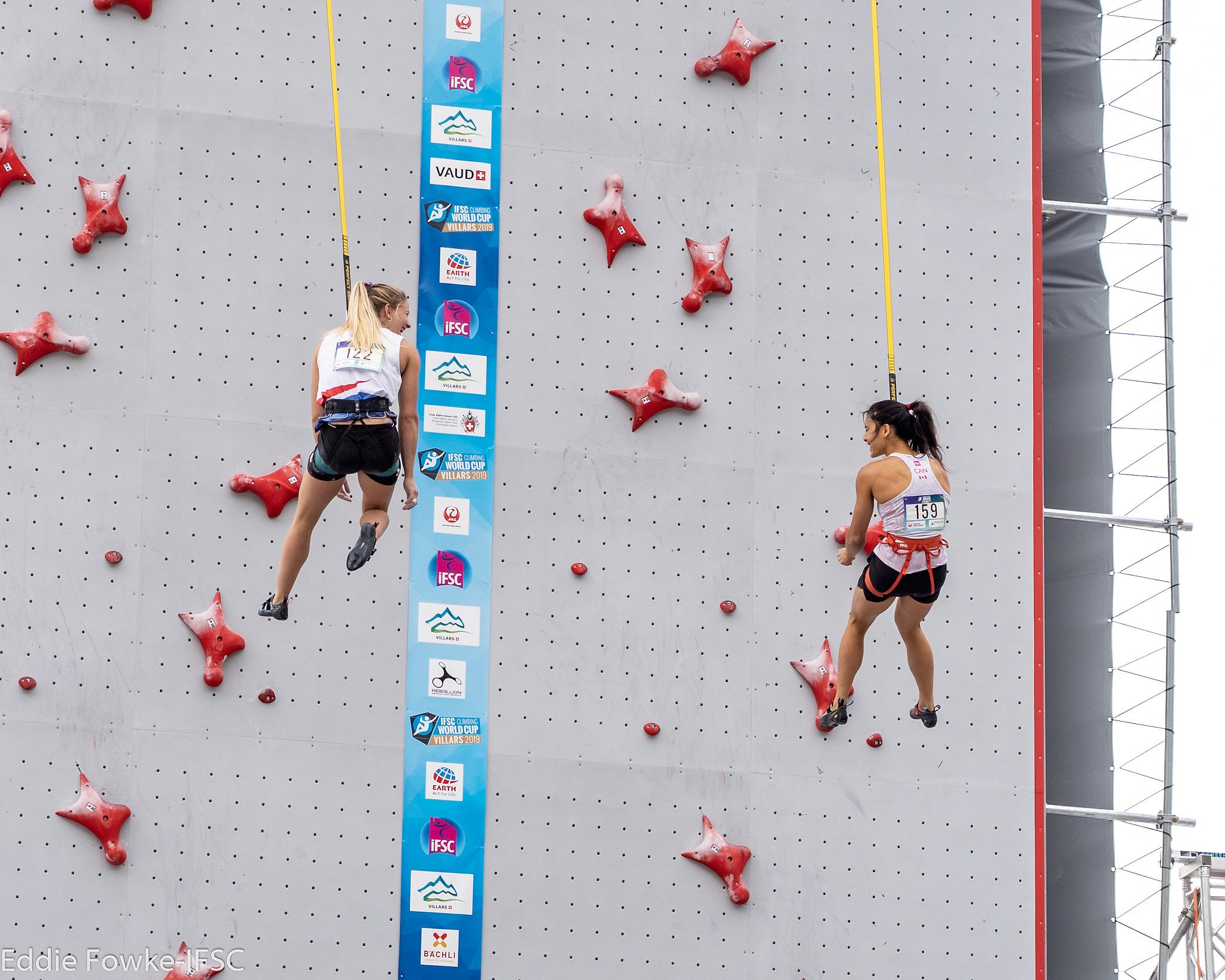 Great Britain's Shauna Coxsey has been enjoying the challenge of speed climbing as part of her journey to Olympic selection.  © Eddie Fowke/IFSC