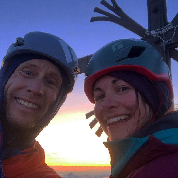 Matt and Emma on the summit.  © Matt Helliker