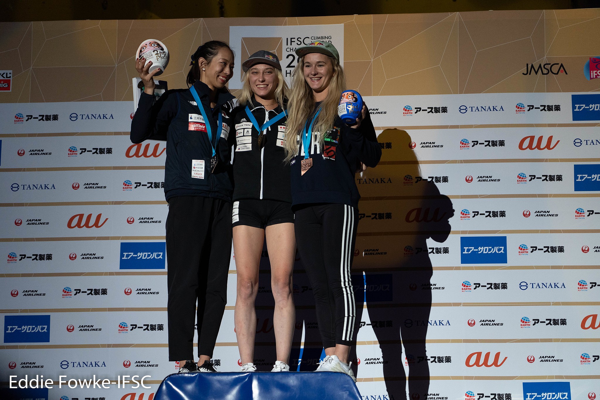 Women's podium in Boulder: Hachioji Japan.   © Eddie Fowke/IFSC