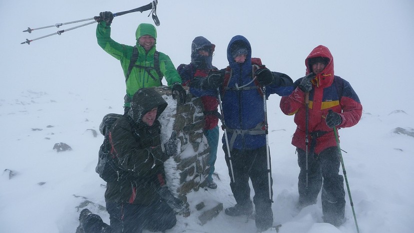 A group of clients enjoying the challenge of a winter ascent  © Matt Le Voi