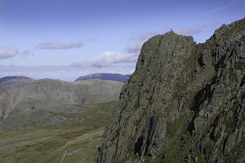 Venture off-path and Scafell Pike looks like a whole different beast - Matt on Pikes Crag  © Andrew James Galloway