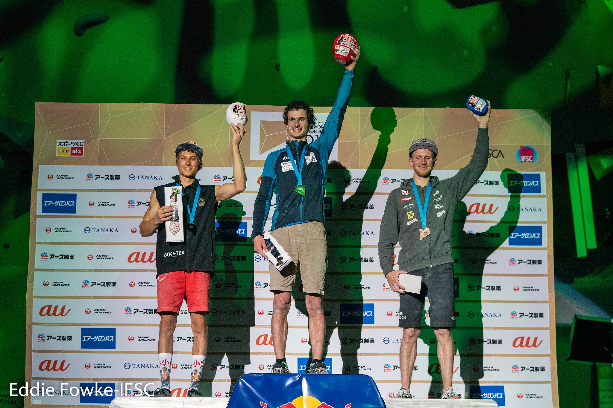 Men's Podium: Hachioji Lead World Championships.  © Eddie Fowke/IFSC