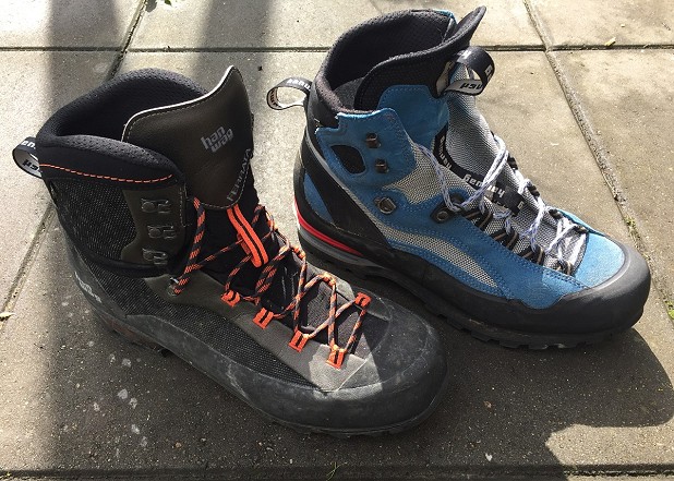 The Ferrata boot has been completely re-worked - new version (left) and old (right)  © UKC Gear