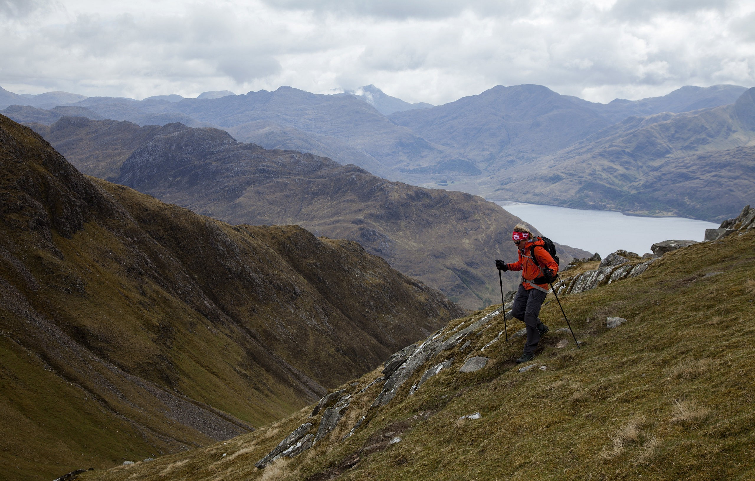 Fiona on Beinn Sgritheall, the big bugger just down from Glenelg  © Martin McKenna