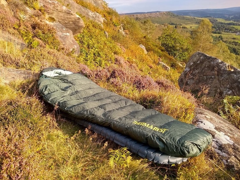 The mat is thick and the sleeping bag has plenty of loft for its minimal weight  © Toby Archer