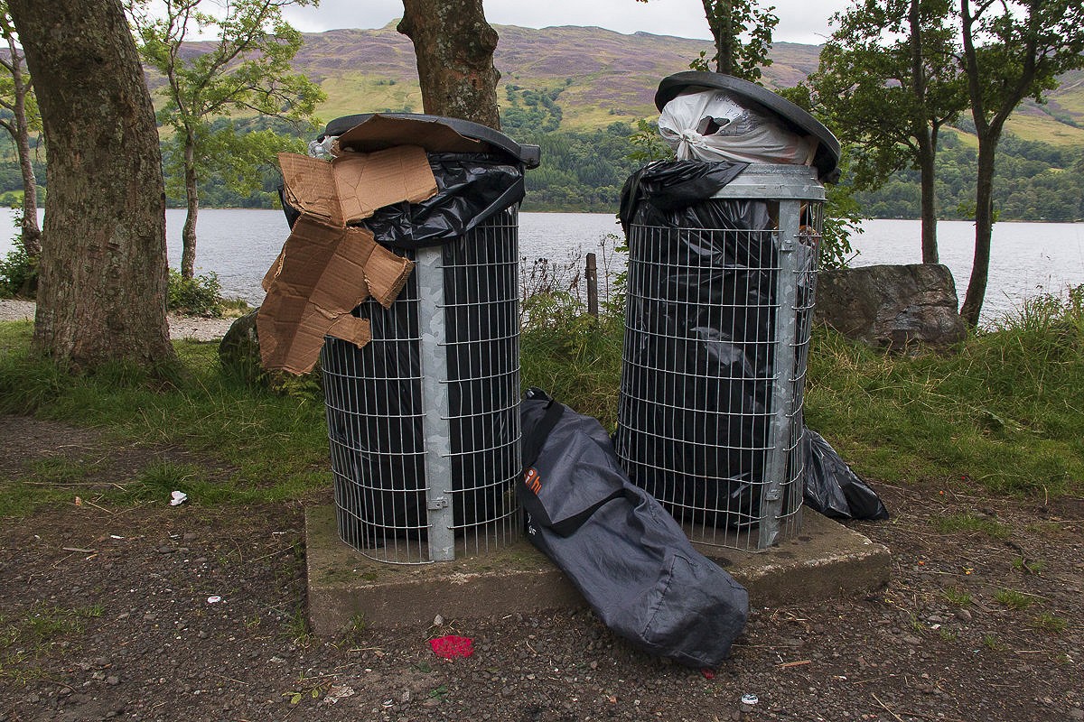 If bins are emptied infrequently, or there are no toilets, can we be surprised about rubbish or human waste?  © Dan Bailey