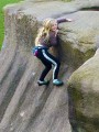My first day bouldering, age 10, wearing mummy's old shoes