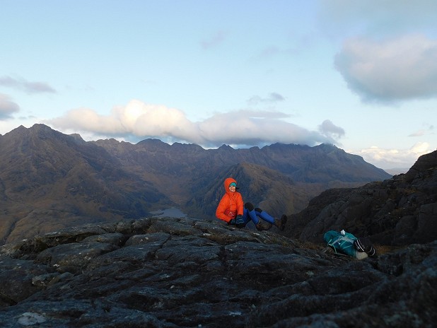 Posing for the timer on Sgurr na Stri, one of the delights of the solo walker  © Sarah Jane Douglas