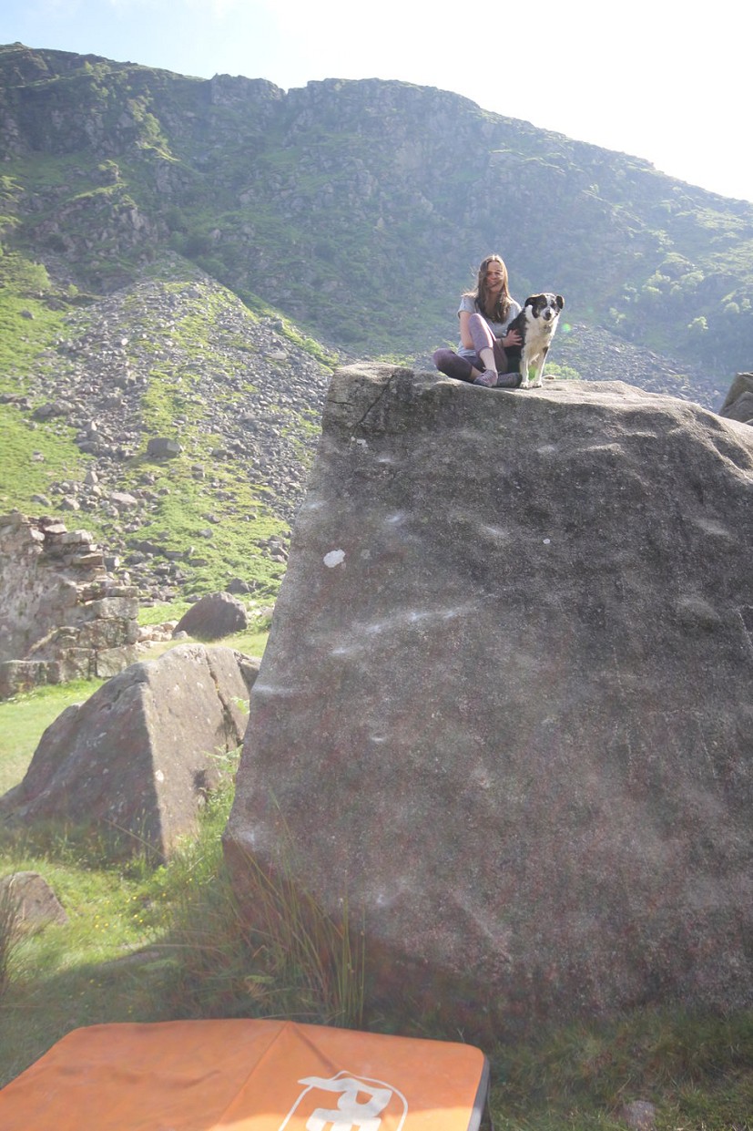 You can occasionally receive congratulations after topping out. Emily Slater with Tess in Glendalough.  © Pete Edwards