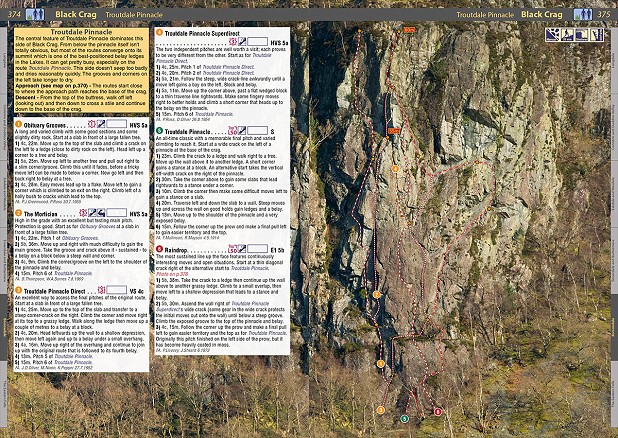 Lake District Climbs Rockfax example page 3  © UKC Articles