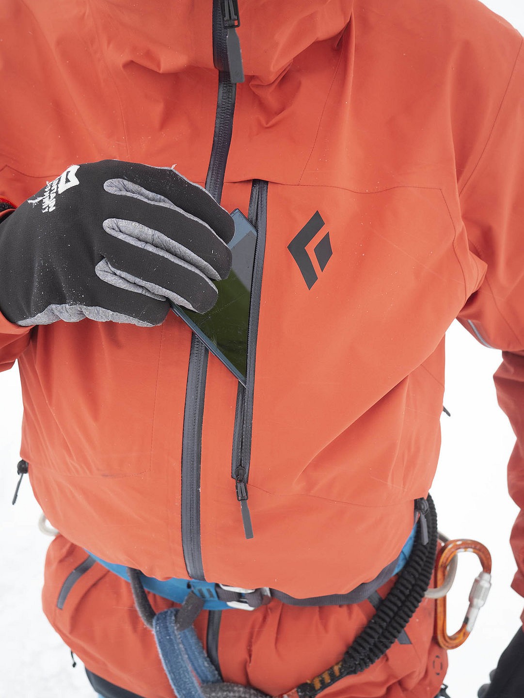 The chest pocket is good, but the 2 main pockets are useless with a harness  © UKC Gear