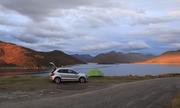 No one else for miles. Just me, a tent and a car... is this OK?  © Dan Bailey