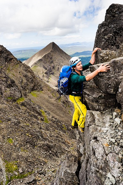 Steep climbing to the second top of Sgurr a Mhadaidh (Diff), the hardest part of the ridge to have no bypass  © Adrian Trendall