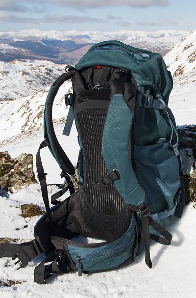 Back system is supportive and well vented for year-round use  © Dan Bailey