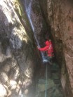 Piers Gill - the crux waterfall pitch