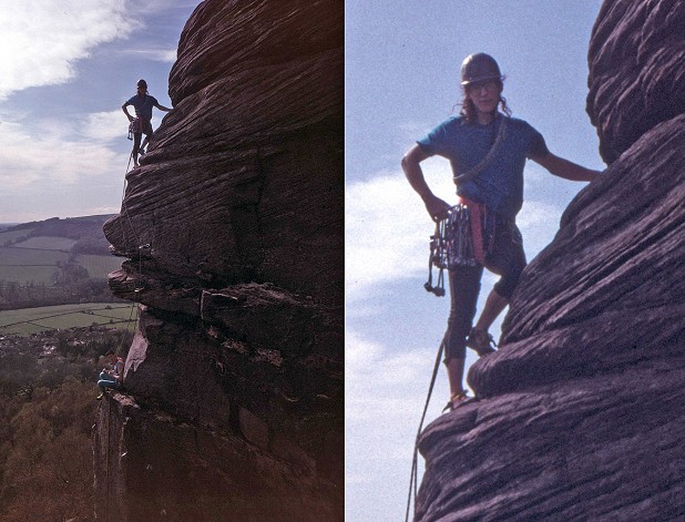 Ian Parnell and Jon Hunt on Valkyrie during an Exeter University Climbing Club trip in the late 80s  © Mark Lee