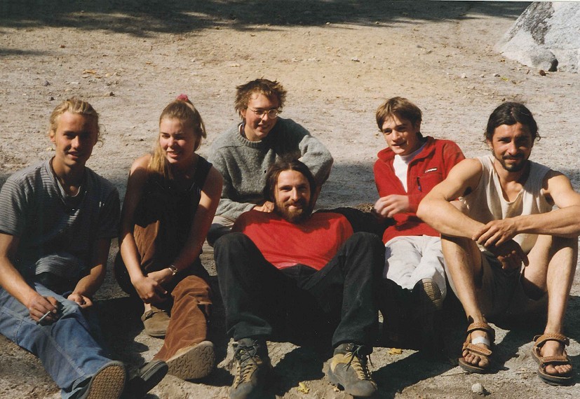 Ben, Leo and Patch with the Huber brothers  © Ben Bransby Collection