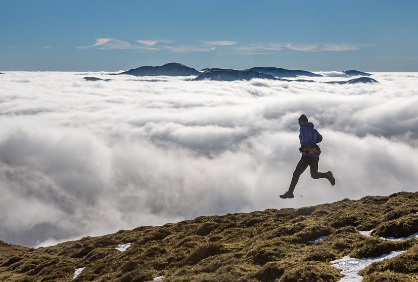 A spring in his stride on Grasmoor  © Stuart Holmes
