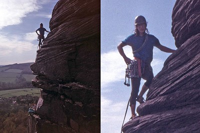 Ian Parnell and Jon Hunt on Valkyrie during an Exeter University Climbing Club trip in the late 80s  © Mark Lee