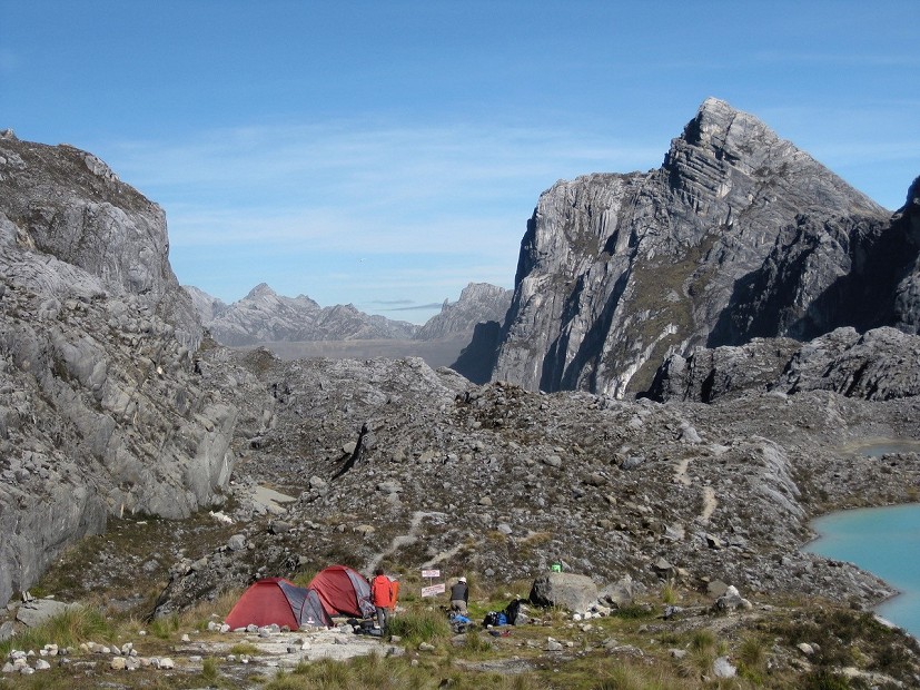 Here's one that Di did earlier - base camp for Carstensz Pyramid  © Di Gilbert