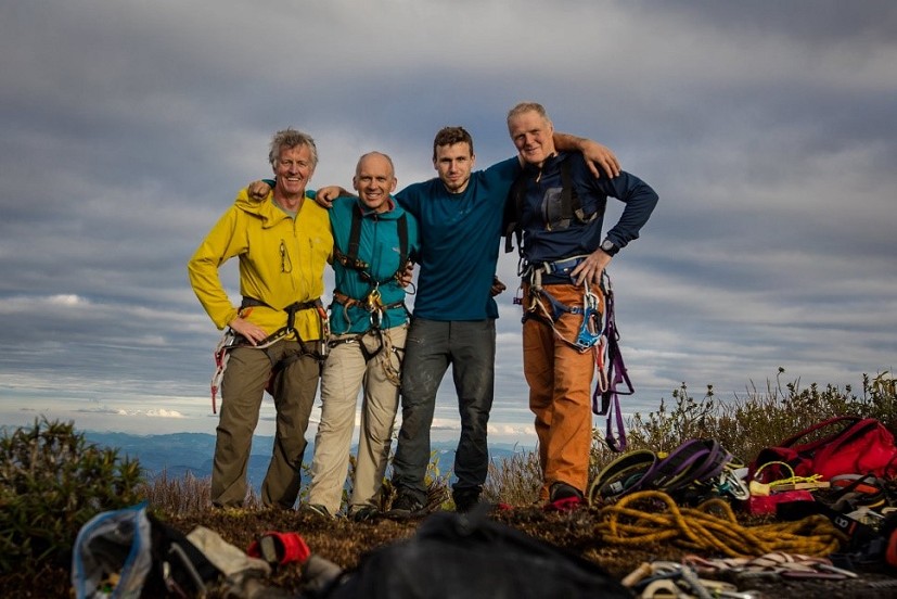 Left to right: Shaun, Twid, James and Simon. Standing on the summit of Pedra Baiana  © Shaun Hutson