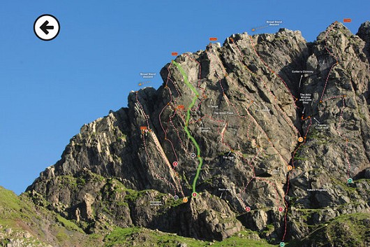 Scafell Crag in the Rockfax App  © UKC Articles