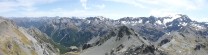 Panoramic view from Alalanche Peak, NZ